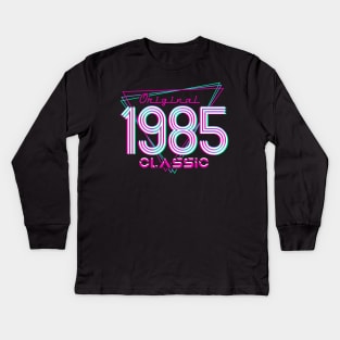 Born In 1985 Throwback Birthday Kids Long Sleeve T-Shirt